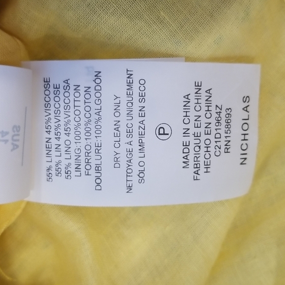 💕NICHOLAS💕 Celie Floral Print Long Dress Yellow Hastings Floral Print 10 NWOT - Picture 16 of 16